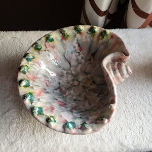 VTG 1950'S Fratelli Fanciullacci Italian Folk Art Pottery Seashell Design Bowl